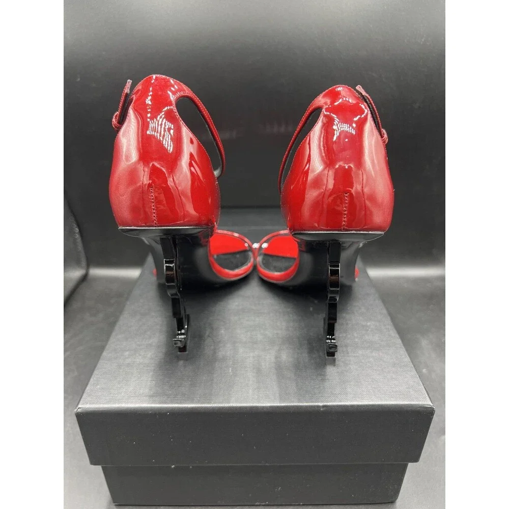Saint Laurent Red Opyum Heels YSL EUR 37 / US Women’s Size 7 - Picture 12 of 16